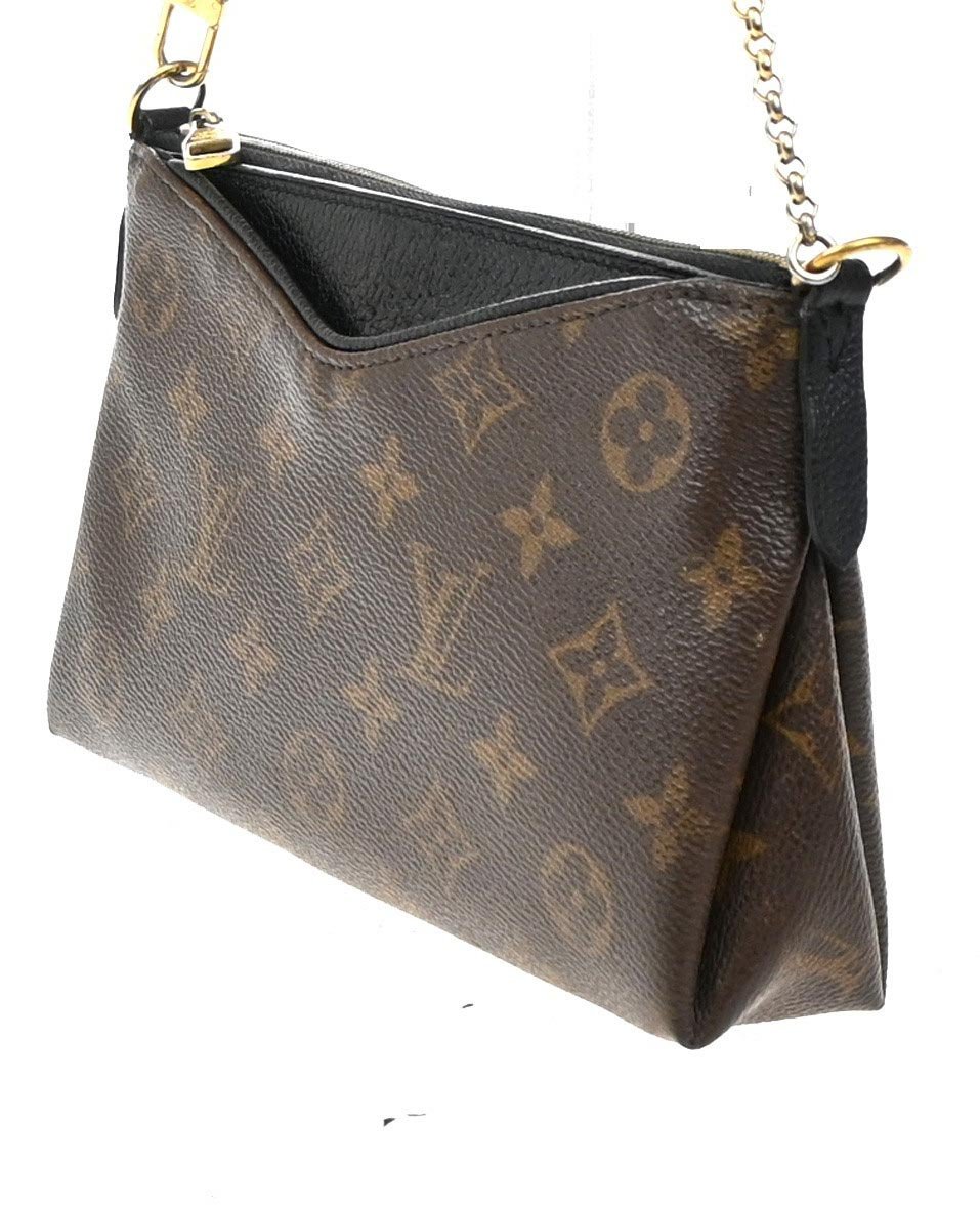 Louis Vuitton Louis Vuitton Pallas Clutch Monogram Canvas with Leather Bruin