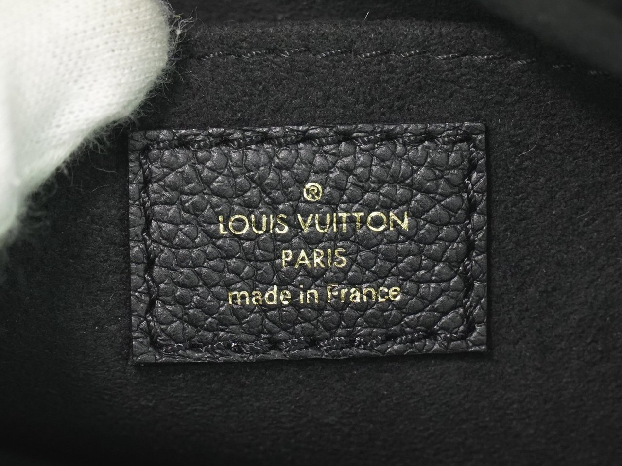 Louis Vuitton Louis Vuitton Petit Sac Plat Bag Bicolor Monogram Empreinte Giant Zwart