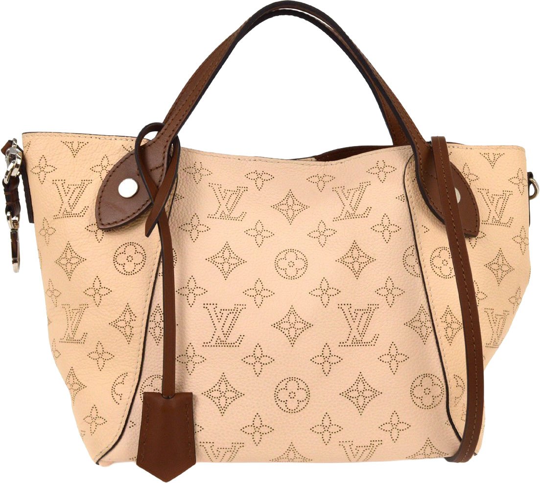 Louis Vuitton Louis Vuitton Hina Handbag Mahina Leather PM Beige