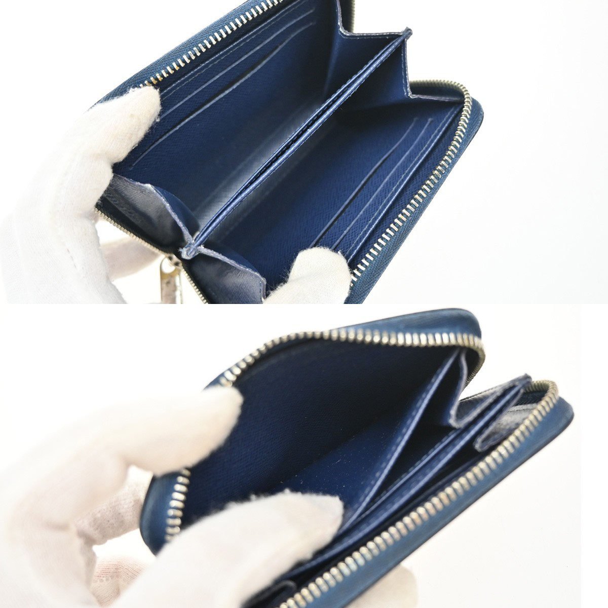 Louis Vuitton Louis Vuitton Zippy Compact Wallet Epi Leather Blauw