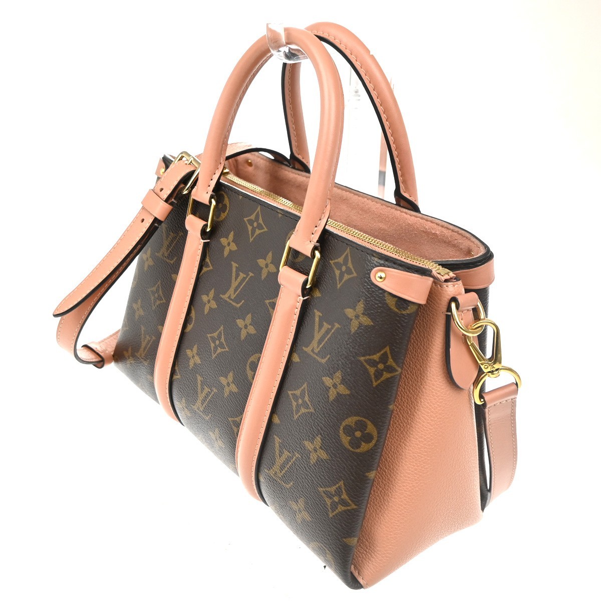Louis Vuitton Louis Vuitton Soufflot Tote Monogram Canvas with Leather BB Roze