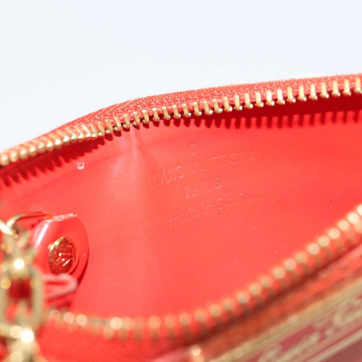 Louis Vuitton Pochette clés NM Monogram Vernis Patent Leather Oranje