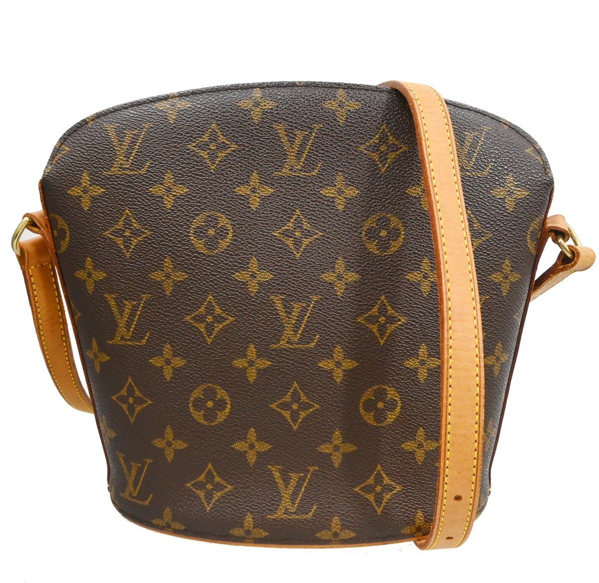 Louis Vuitton Louis Vuitton Drouot Handbag Monogram Canvas Bruin