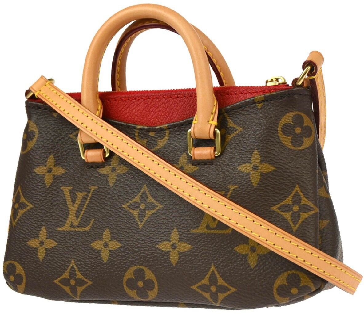 Louis Vuitton Louis Vuitton Pallas Tote Monogram Canvas with Leather Nano Bruin