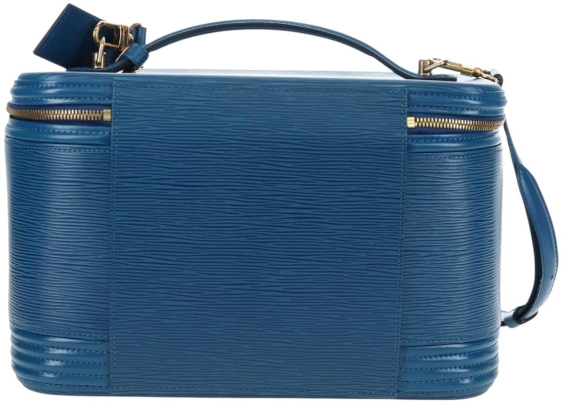 Louis Vuitton Nice Train Case Epi Leather Blauw