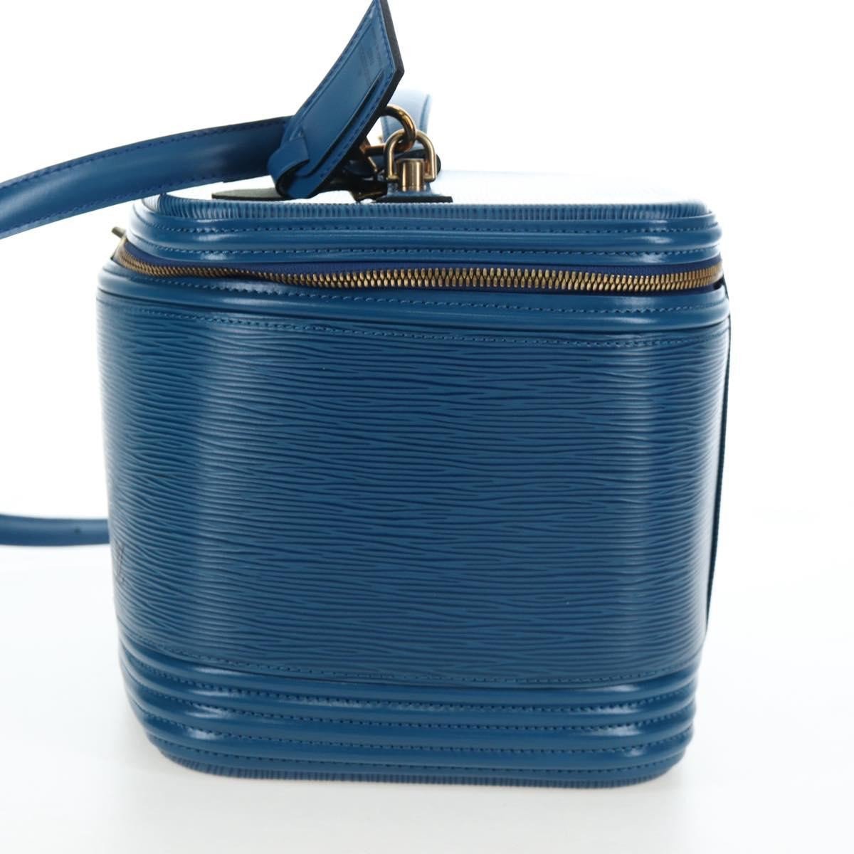 Louis Vuitton Nice Train Case Epi Leather Blauw
