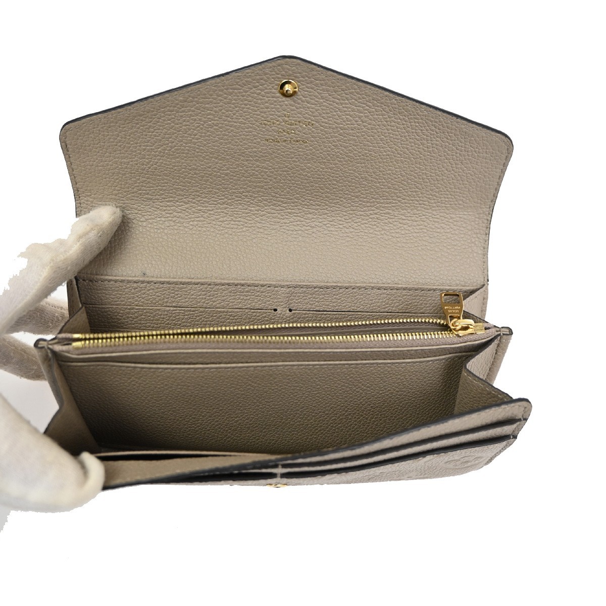 Louis Vuitton Louis Vuitton Portefeuille Sarah Wallet Monogram Empreinte Beige