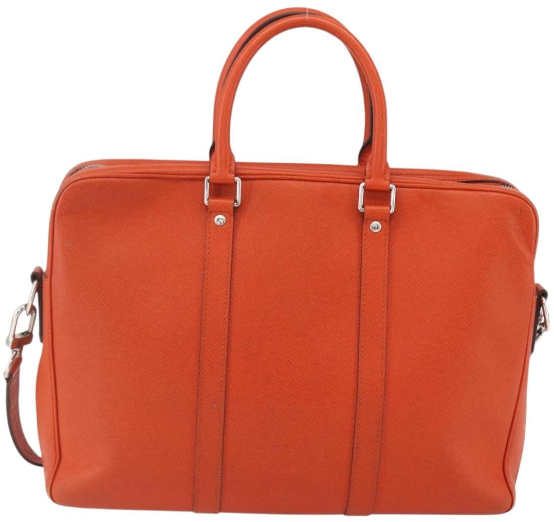 Louis Vuitton Porte-Documents Voyage Briefcase Taiga Leather PM Oranje