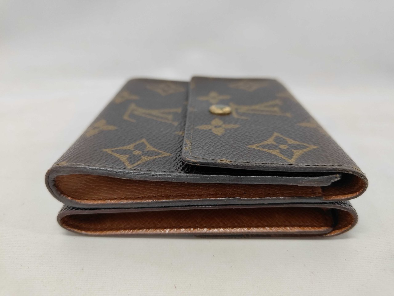 Louis Vuitton Porte Tresor Etui Papiers Wallet Monogram Canvas Bruin