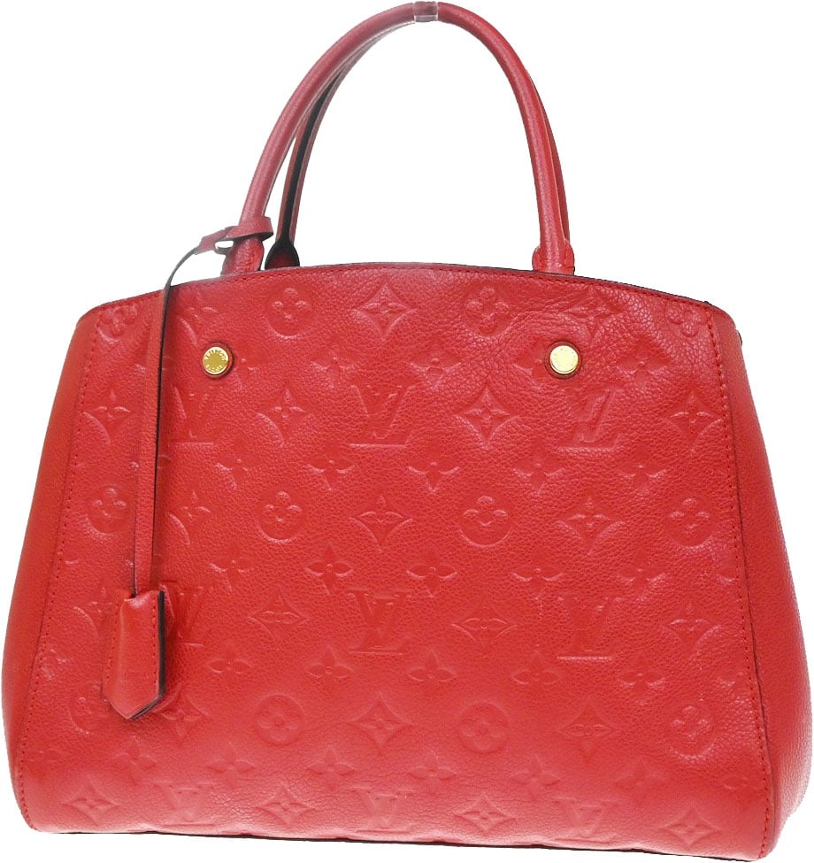 Louis Vuitton Montaigne Handbag Monogram Empreinte Leather MM Rood