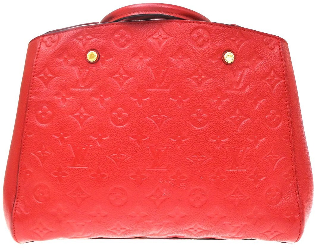 Louis Vuitton Montaigne Handbag Monogram Empreinte Leather MM Rood