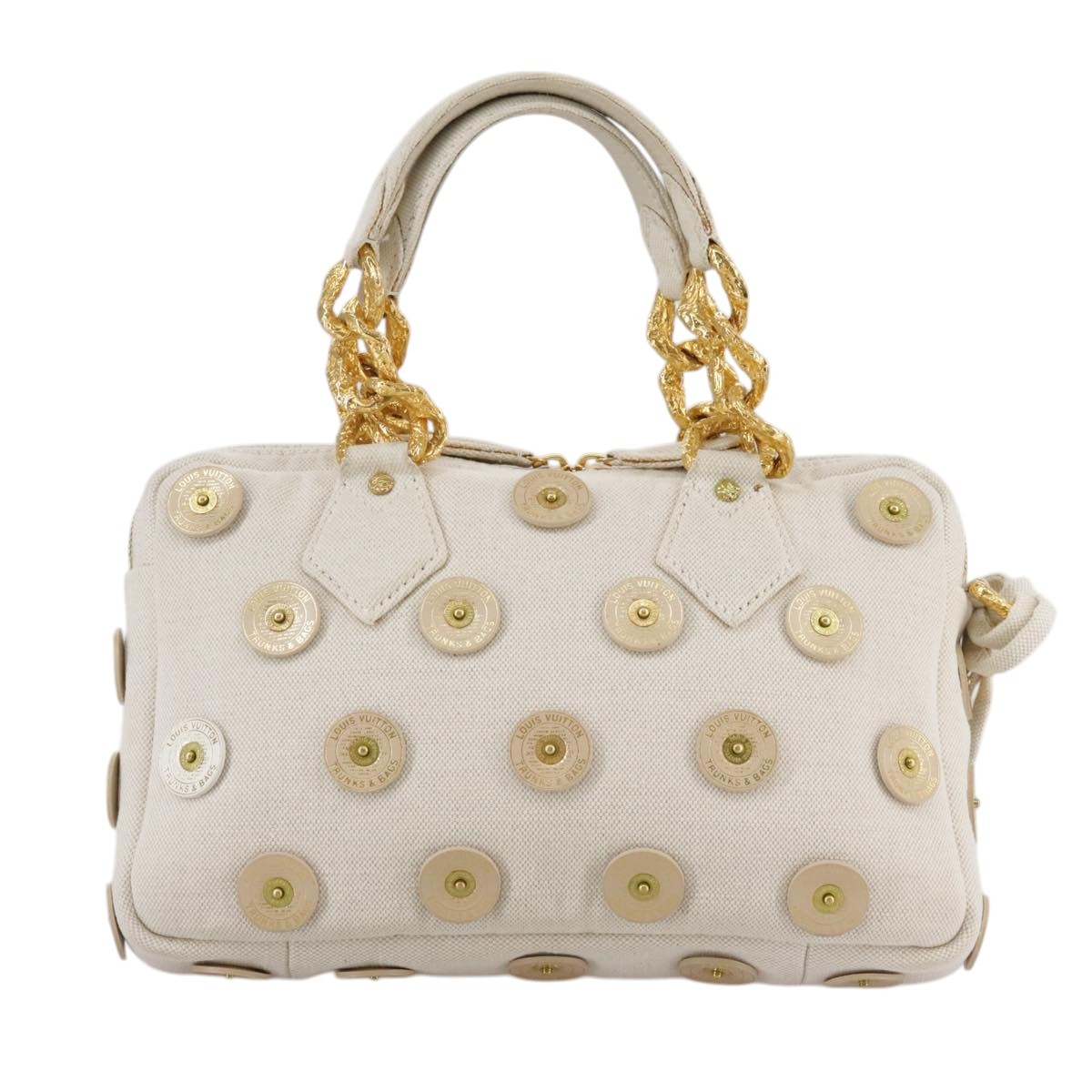 Louis Vuitton Louis Vuitton Polka Dot Panama Bowly Handbag Embellished Canvas Wit