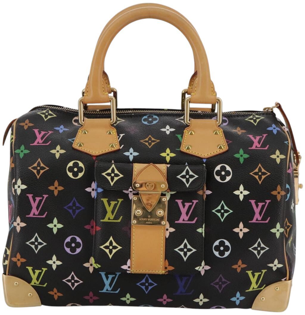 Louis Vuitton Louis Vuitton Speedy Handbag Monogram Multicolor 30 Zwart