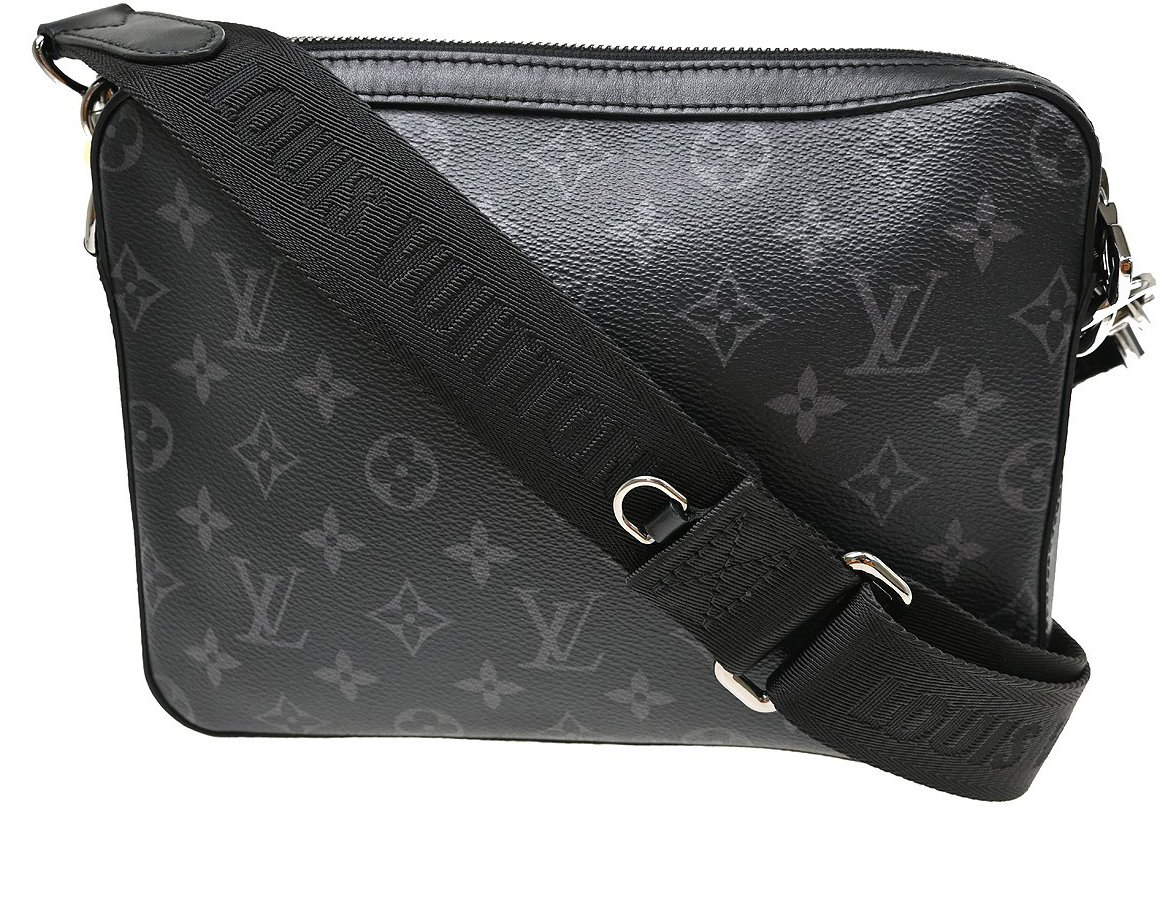 Louis Vuitton Trio Messenger Bag Reverse Monogram Eclipse Canvas Zwart