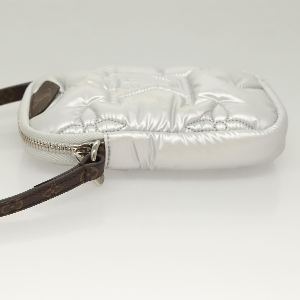 Louis Vuitton Louis Vuitton Pillow Phone Pouch Monogram Quilted Econyl Nylon Zilver