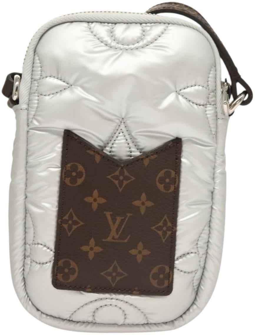 Louis Vuitton Louis Vuitton Pillow Phone Pouch Monogram Quilted Econyl Nylon Zilver