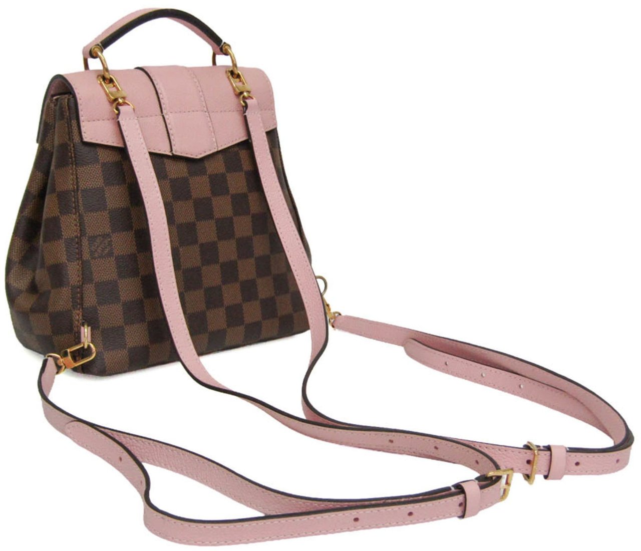 Louis Vuitton Clapton Damier and Leather Bruin