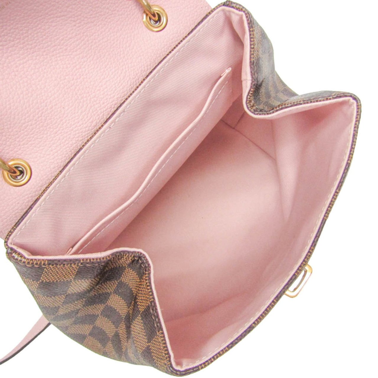 Louis Vuitton Clapton Damier and Leather Bruin