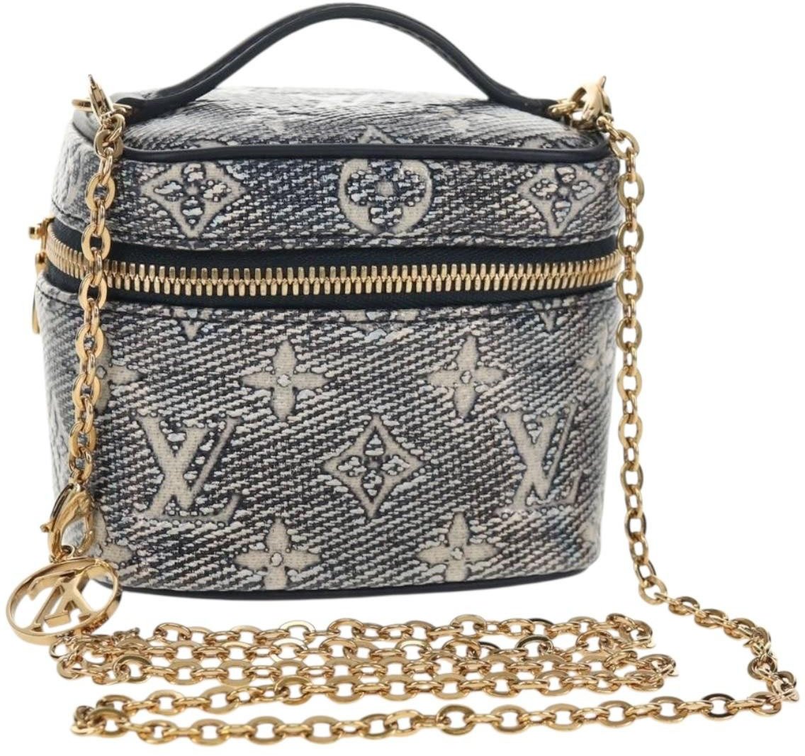Louis Vuitton Vanity Case Monoglam Jacquard Canvas Micro Navy