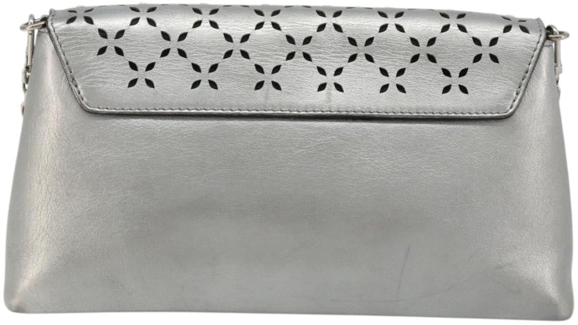 Louis Vuitton Love Note Chain Clutch Leather Zilver