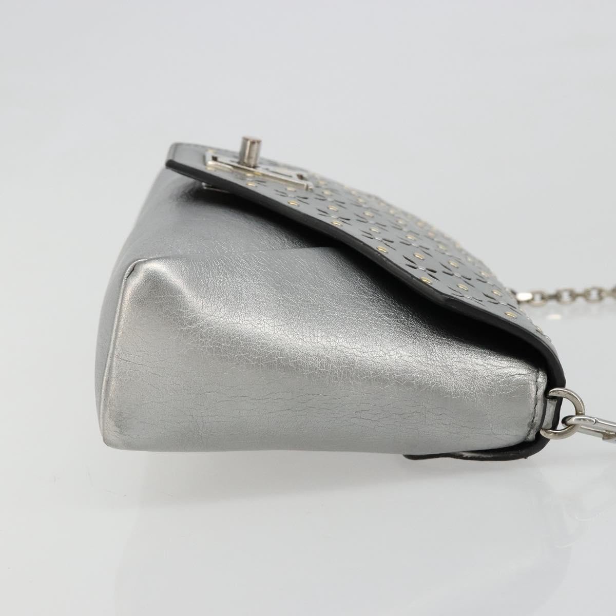 Louis Vuitton Love Note Chain Clutch Leather Zilver