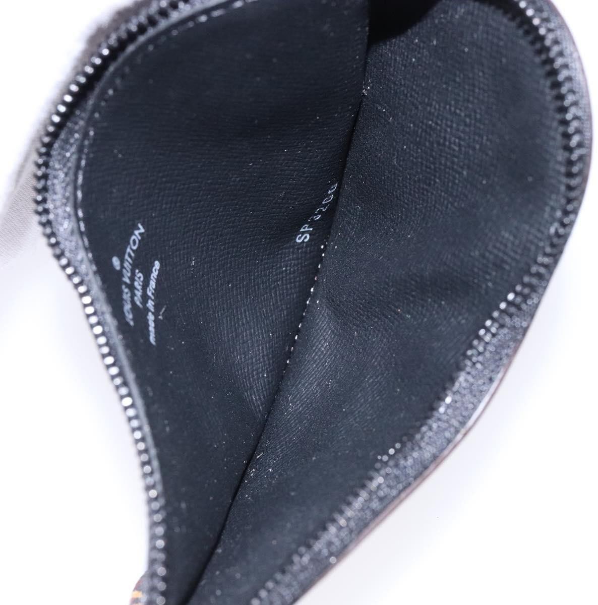 Louis Vuitton Louis Vuitton Nigo Duck Coin Holder Printed Leather and Limited Edition Giant Damier Zwart