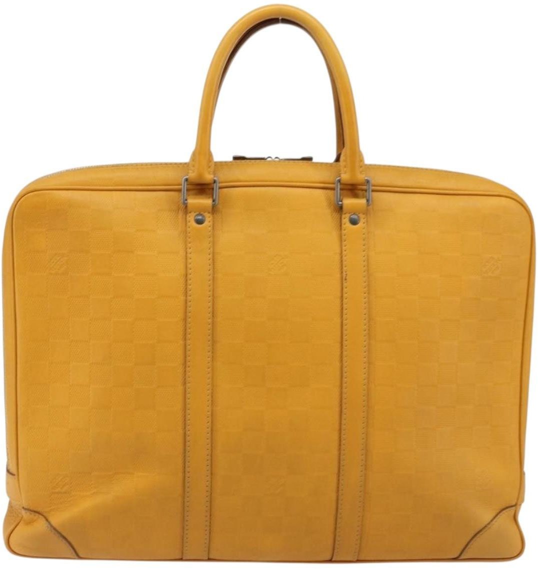 Louis Vuitton Porte-Documents Voyage Briefcase Damier Infini Leather GM Geel
