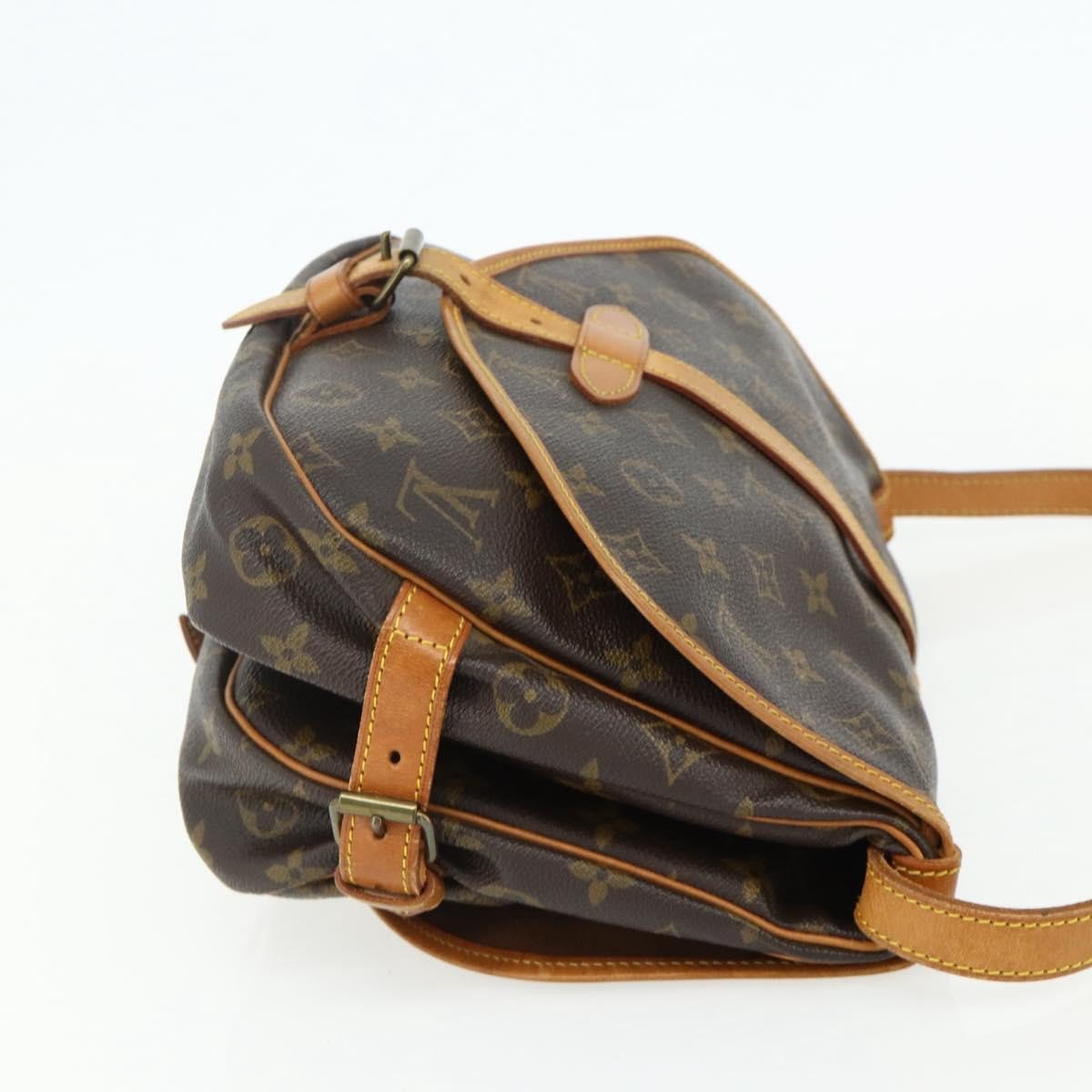 Louis Vuitton Louis Vuitton Saumur Handbag Monogram Canvas Bruin