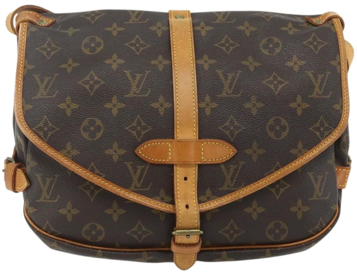 Louis Vuitton Louis Vuitton Saumur Handbag Monogram Canvas Bruin