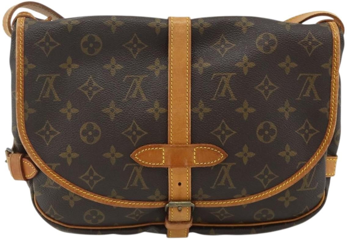 Louis Vuitton Louis Vuitton Saumur Handbag Monogram Canvas Bruin