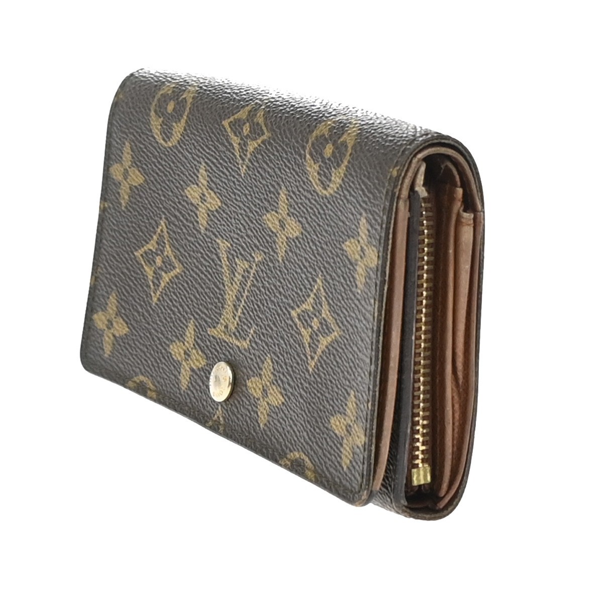 Louis Vuitton Louis Vuitton Porte Monnaie Billets Tresor Wallet Monogram Canvas Bruin