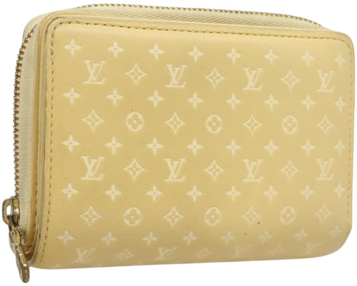 Louis Vuitton Louis Vuitton Lou Wallet Nanogram Leather Beige