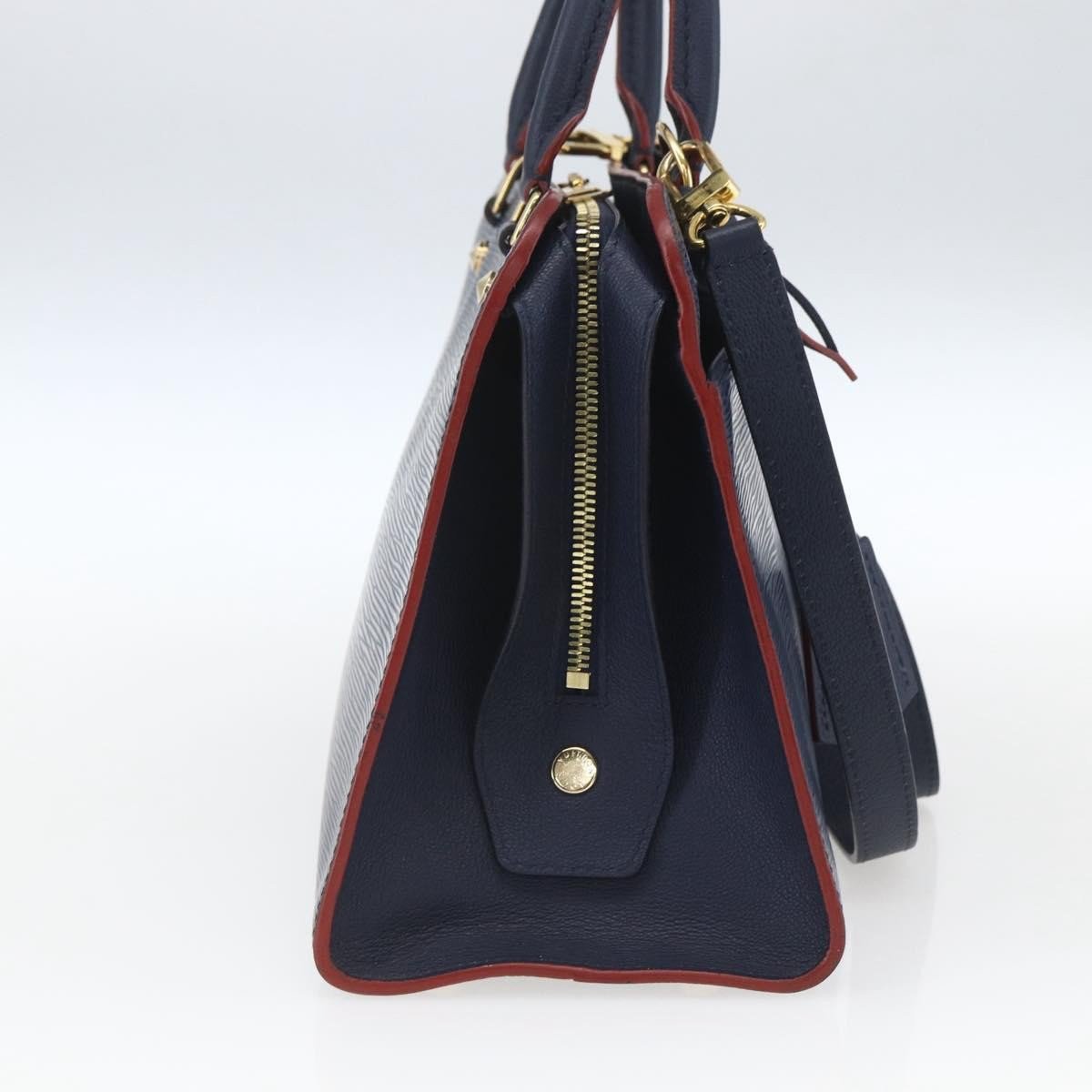 Louis Vuitton Louis Vuitton Vaneau Handbag Epi Leather MM Blauw