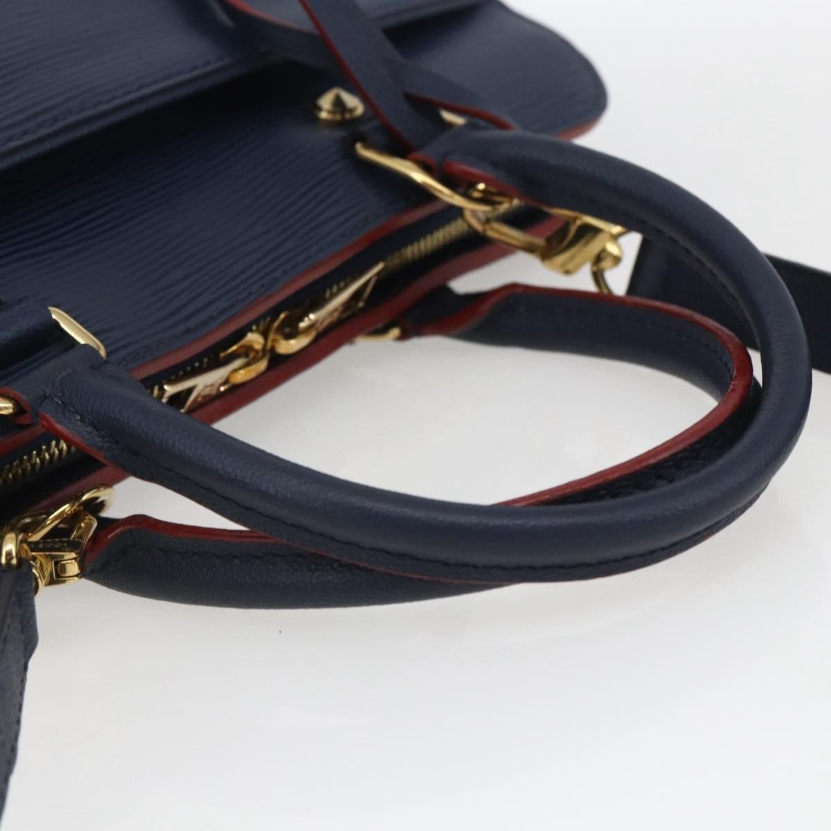 Louis Vuitton Louis Vuitton Vaneau Handbag Epi Leather MM Blauw