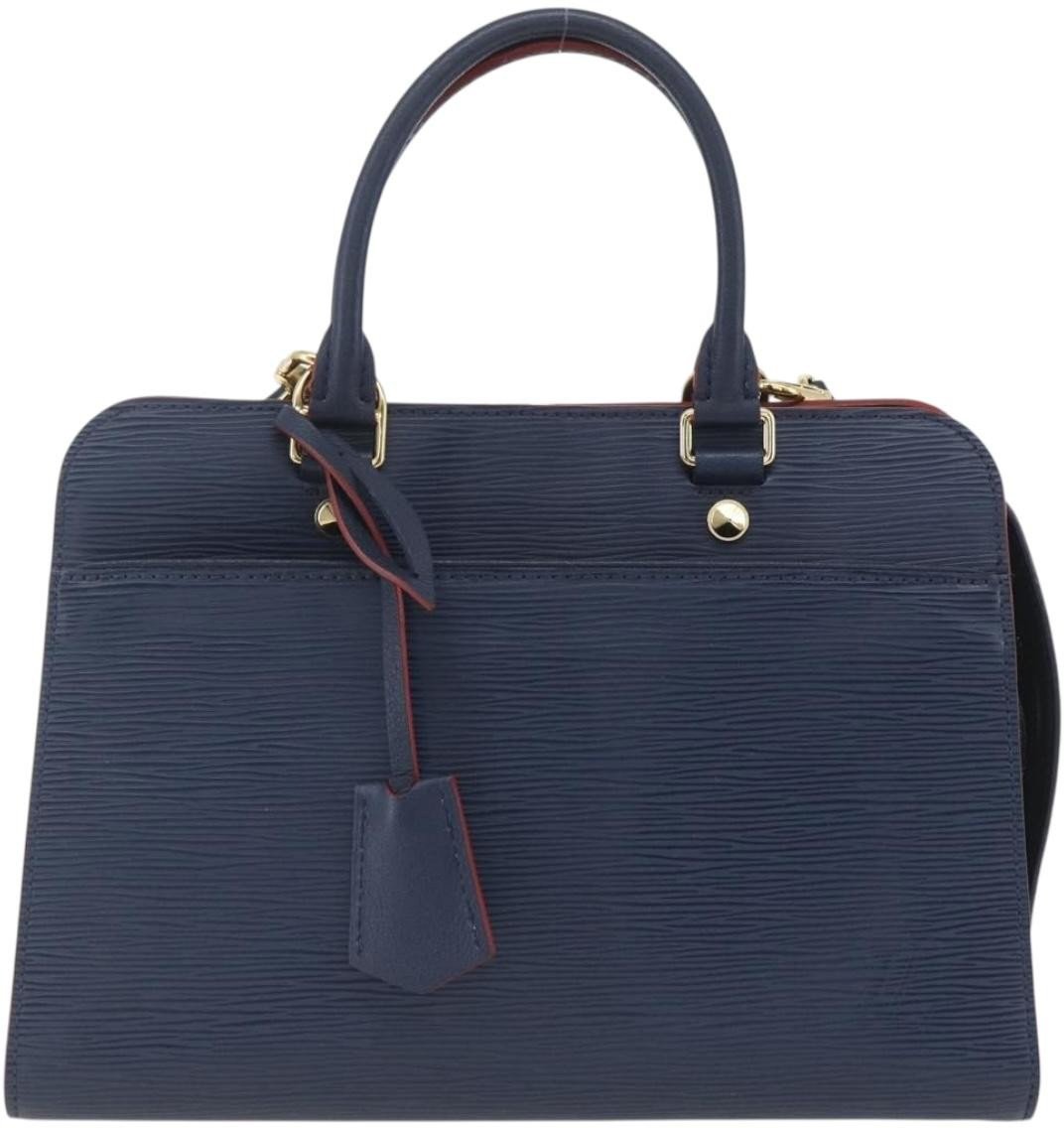 Louis Vuitton Louis Vuitton Vaneau Handbag Epi Leather MM Blauw