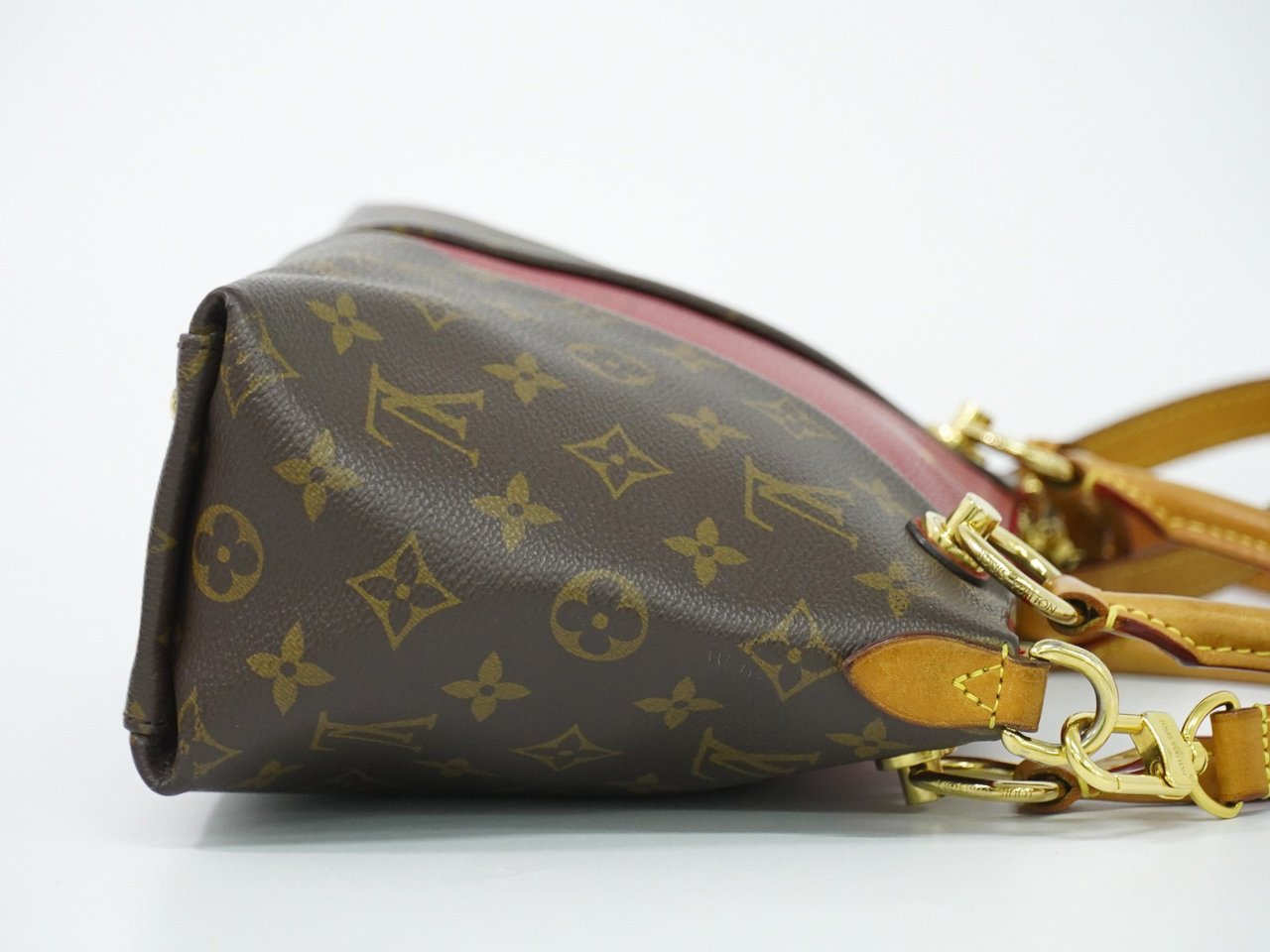 Louis Vuitton V Tote Monogram Canvas and Leather BB Bruin