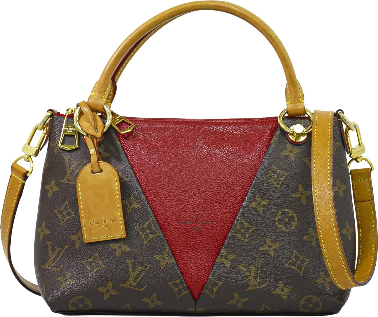 Louis Vuitton V Tote Monogram Canvas and Leather BB Bruin