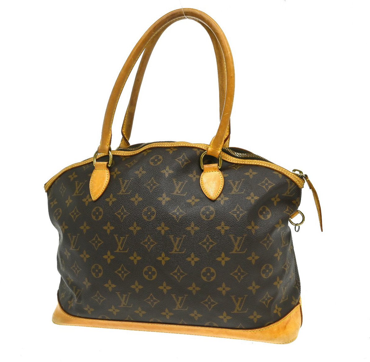 Louis Vuitton Lockit Handbag Monogram Canvas Horizontal Bruin