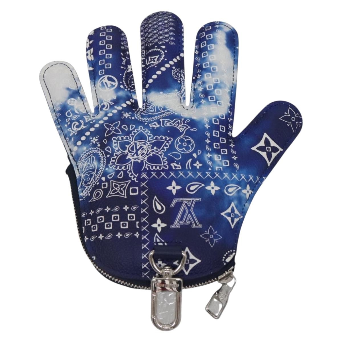 Louis Vuitton Louis Vuitton Key Pouch Bandana Monogram Blauw