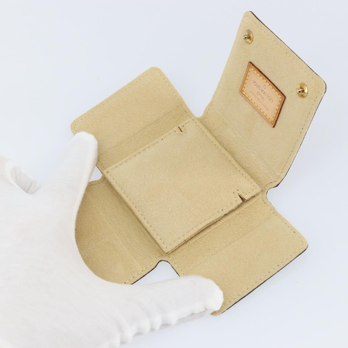 Louis Vuitton Louis Vuitton CASE JEWELRY BOX Canvas Bruin