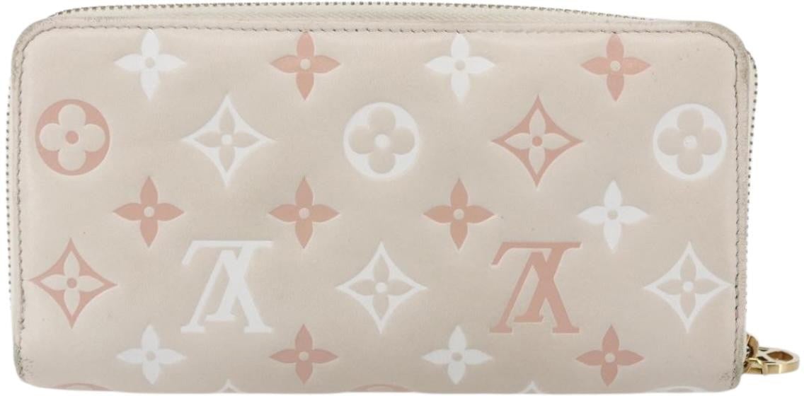 Louis Vuitton Coussin Zippy Monogram Embossed Lambskin Roze