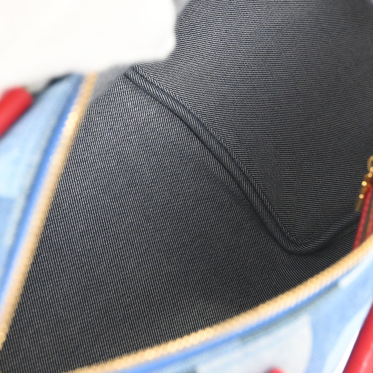 Louis Vuitton Louis Vuitton Speedy Bandouliere Bag Damier and Monogram Patchwork Denim 30 Blauw