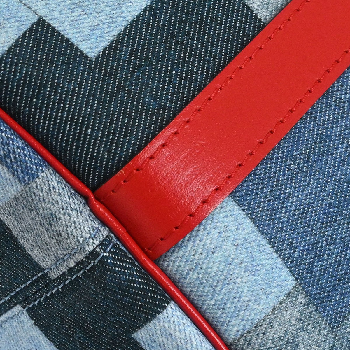 Louis Vuitton Louis Vuitton Speedy Bandouliere Bag Damier and Monogram Patchwork Denim 30 Blauw