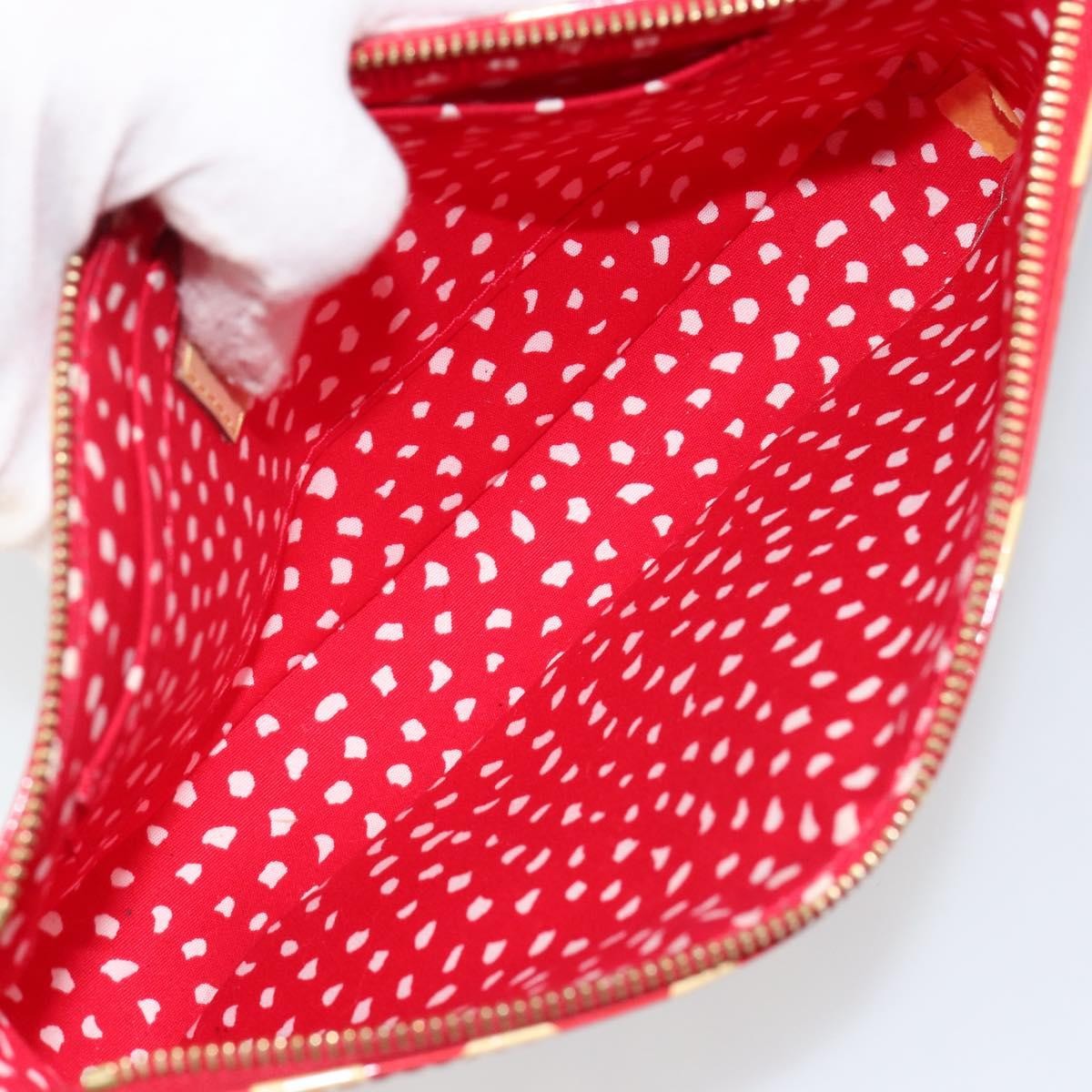 Louis Vuitton Louis Vuitton Pochette Accessoires Yayoi Kusama Painted Dots Monogram vernis Rood
