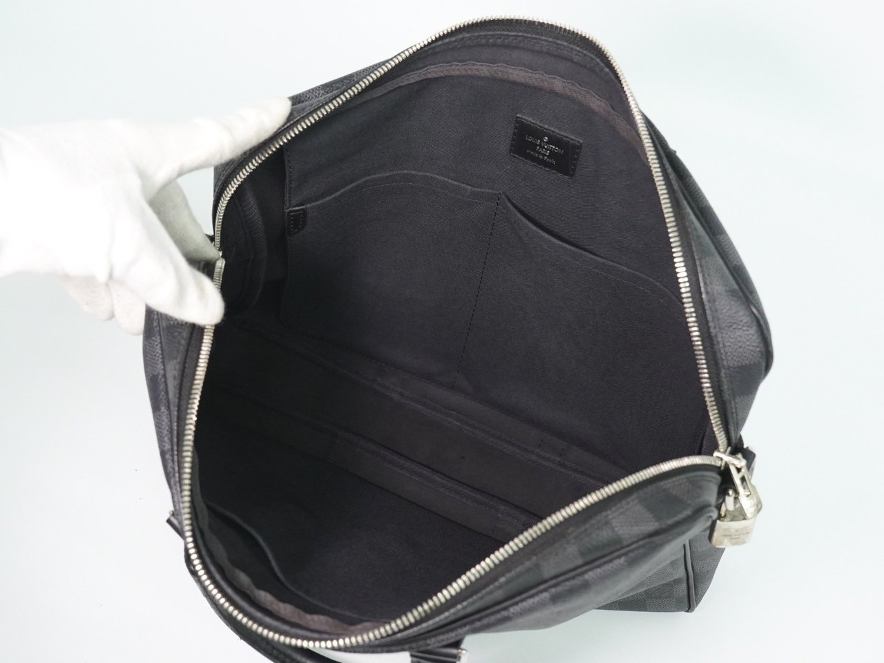 Louis Vuitton Porte-Documents Voyage Briefcase Damier Graphite PM Grijs