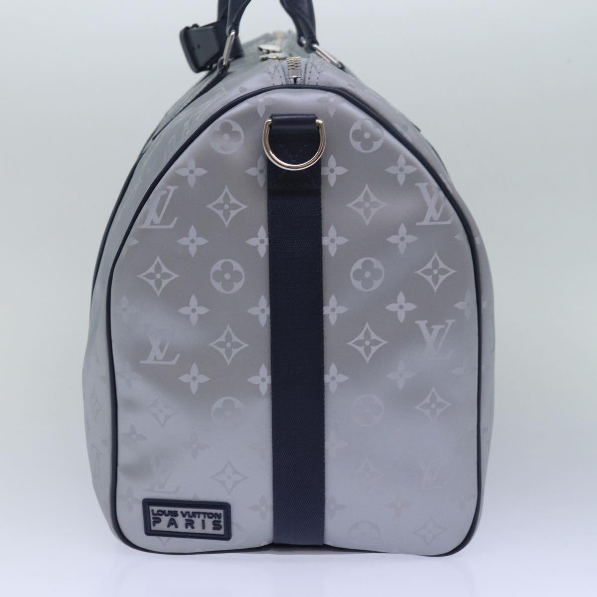 Louis Vuitton Louis Vuitton Keepall Bandouliere Bag Limited Edition Monogram Satellite Canvas 50 Zilver