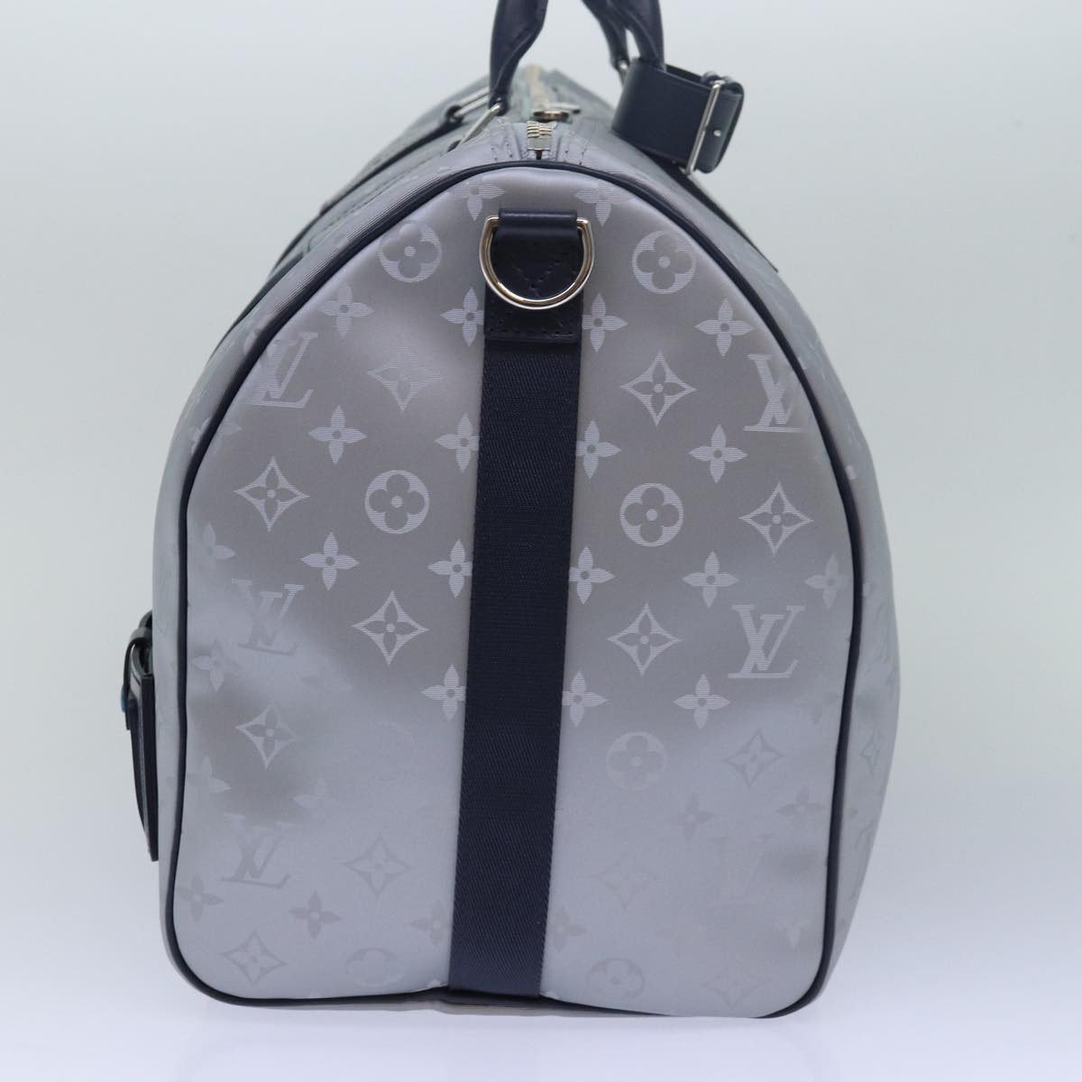 Louis Vuitton Louis Vuitton Keepall Bandouliere Bag Limited Edition Monogram Satellite Canvas 50 Zilver