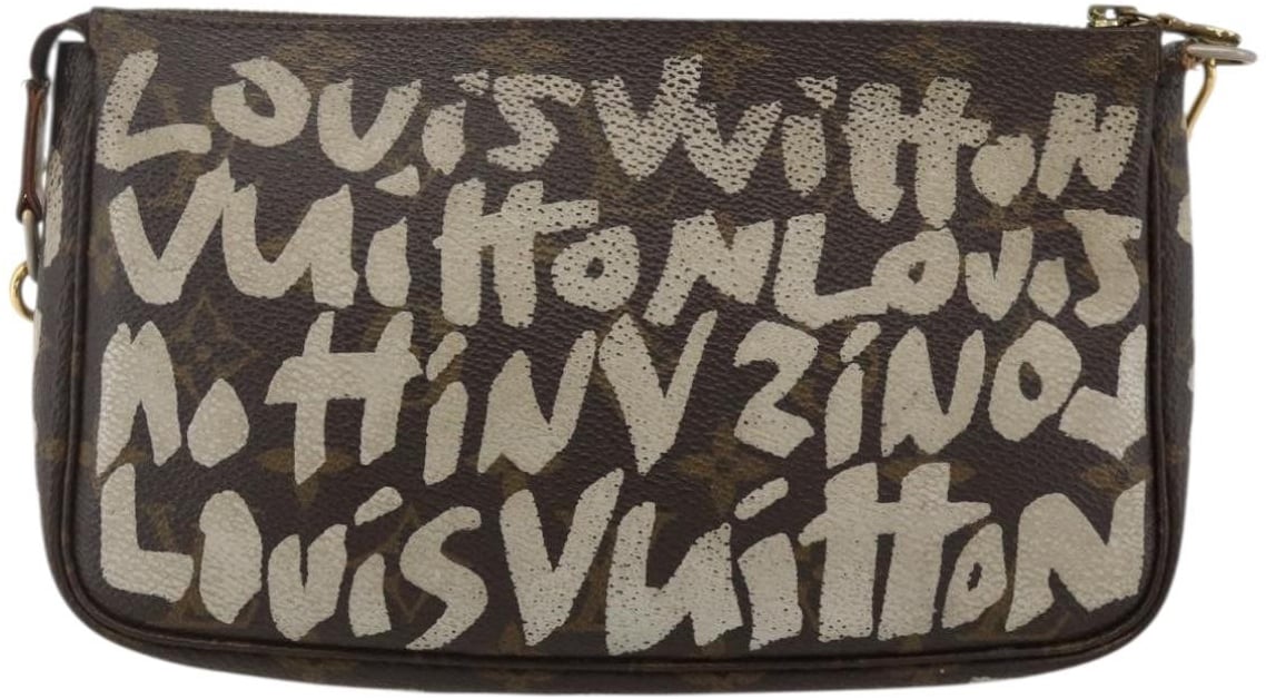 Louis Vuitton Pochette Accessoires Limited Edition Monogram Graffiti Bruin
