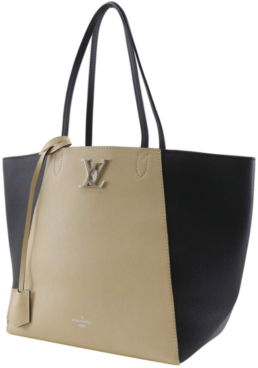 Louis Vuitton Lockme Cabas Leather Beige