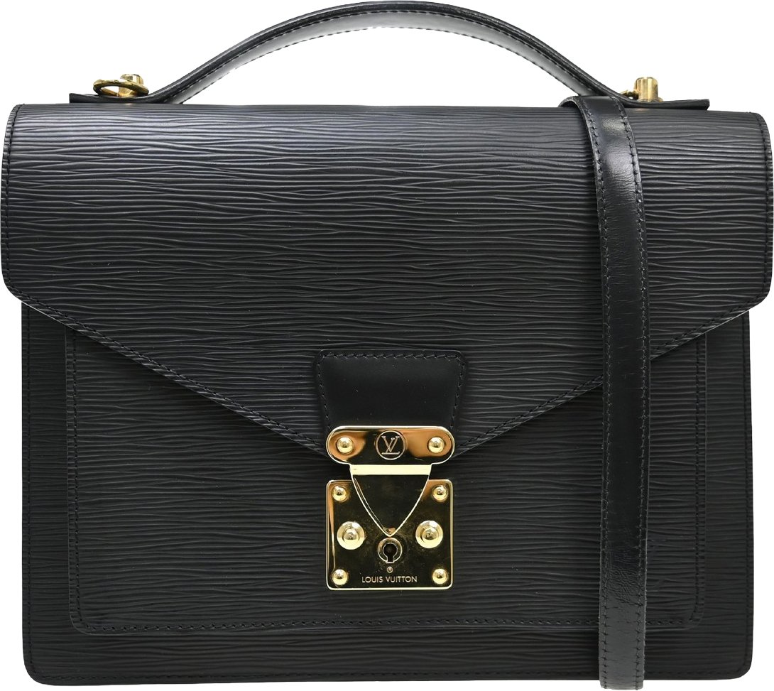 Louis Vuitton Louis Vuitton Monceau Handbag Epi Leather BB Zwart